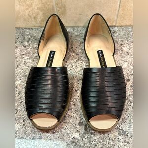 New Dana Buchman black size 6 open toe shoes sandals flats